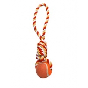 Super Tennis Giant Ball with Rope Dog Toy JM
